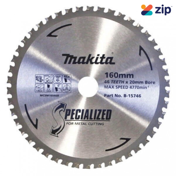 Makita B-15746 - 160 X 20 X 46T Metal Cut Blade